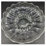 Pair of Vintage New Martinsville Crystal Glass Candle Holders with Etched Design