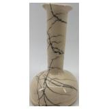 Set of 3 Vintage Ceramic Pieces: Green Scalloped Dish, Marble Vase, Abstract Pitcher