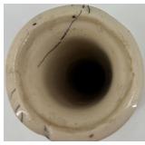 Set of 3 Vintage Ceramic Pieces: Green Scalloped Dish, Marble Vase, Abstract Pitcher