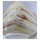 Set of 3 Vintage Ceramic Pieces: Green Scalloped Dish, Marble Vase, Abstract Pitcher