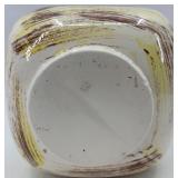 Set of 3 Vintage Ceramic Pieces: Green Scalloped Dish, Marble Vase, Abstract Pitcher