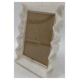 Set of Vintage Silver Tray and Crystal Perfume Bottle with Art Deco Frame