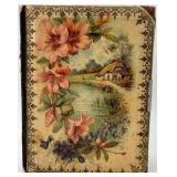 Vintage Wisconsin Dells Hand-Painted Plate and Antique Floral Photo Album
