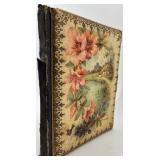 Vintage Wisconsin Dells Hand-Painted Plate and Antique Floral Photo Album