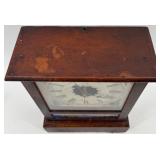 Vintage Red Goofus Glass Plate, Embossed Vase, and Mantel Clock Set