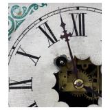 Vintage Red Goofus Glass Plate, Embossed Vase, and Mantel Clock Set