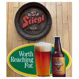 Set of 2 Vintage Beer Signs: Stiegl Salzburger Bier & Summit Extra Pale Ale