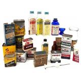 Collection of Vintage Food and Medicine Tins and Bottles