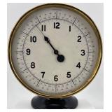 Vintage One Hand Clock Co. Clock with Brass Detailing