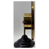 Vintage One Hand Clock Co. Clock with Brass Detailing
