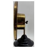 Vintage One Hand Clock Co. Clock with Brass Detailing