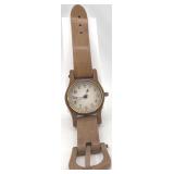 Handcrafted Wooden Wristwatch with Leather Strap