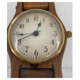 Handcrafted Wooden Wristwatch with Leather Strap