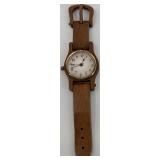 Handcrafted Wooden Wristwatch with Leather Strap