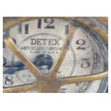 Vintage DETEX Watchclock with Leather Case and Keys