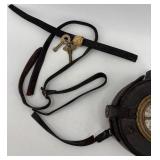 Vintage DETEX Watchclock with Leather Case and Keys