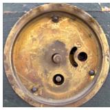 Antique Cottage-Shaped Clock with Floral Design