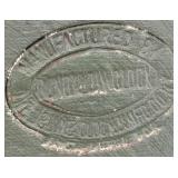 Antique Cottage-Shaped Clock with Floral Design