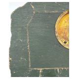 Antique Cottage-Shaped Clock with Floral Design