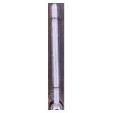 Antique Wood Mantel Clock with Thermometer and Barometer