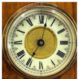Antique Wood Mantel Clock with Thermometer and Barometer