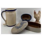 Rustic Rooster-Themed Ceramic and Stoneware Collection