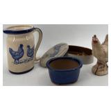 Rustic Rooster-Themed Ceramic and Stoneware Collection