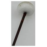 Antique Porcelain Hat Pin Holder with 5 Hat Pins and 3 Stick Pins