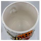 Set of 4 Ceramic Mushroom Canisters with Lids