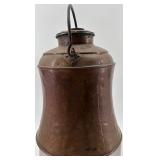 Antique Copper Water Pitcher with Lid and Handle