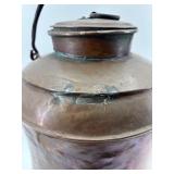 Antique Copper Water Pitcher with Lid and Handle