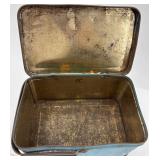 Set of 3 Vintage Metal Handled Tins - Rustic Decor