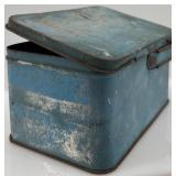 Set of 3 Vintage Metal Handled Tins - Rustic Decor