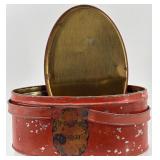 Set of 3 Vintage Metal Handled Tins - Rustic Decor