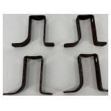 Antique Curtain Rod Set with Decorative Ends and Brackets