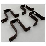 Antique Curtain Rod Set with Decorative Ends and Brackets