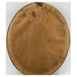 Vintage Hope Novelty Co. Bird Print in Frame and Red Wing Art Pottery Vase