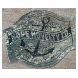 Vintage Hope Novelty Co. Bird Print in Frame and Red Wing Art Pottery Vase