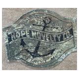 Vintage Hope Novelty Co. Bird Print in Frame and Red Wing Art Pottery Vase