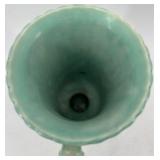 Vintage Hope Novelty Co. Bird Print in Frame and Red Wing Art Pottery Vase