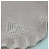 Set of 3 Vintage Pink Ceramic Pieces: Rooster Dish, Miramar Flower Pot, Leaf Dish