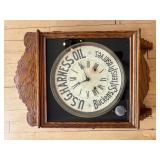 Antique U.S.G. Harness Oil Advertising Wall Clock