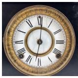 Antique Mantel Clock with Roman Numerals and Ornate Columns