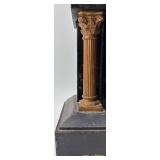 Antique Mantel Clock with Roman Numerals and Ornate Columns