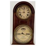Vintage Ithaca Calendar Clock with Dual Dials
