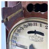 Vintage Ithaca Calendar Clock with Dual Dials