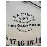 Vintage Ithaca Calendar Clock with Dual Dials