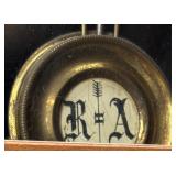 Antique Wooden Mantel Clock with Intricate Carvings