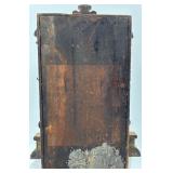 Antique Wooden Mantel Clock with Intricate Carvings