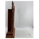 Antique Waterbury Mantel Clock with Ornate Wood Case and Key